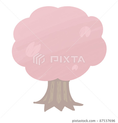 以柔和的色彩和柔和的色調描繪櫻花樹 以柔和的色彩和柔和的色調描繪櫻花樹 87537696