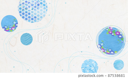 日本現代夏日牽牛花球圖案(16:9) 日本現代夏日牽牛花球圖案(16:9) 87538681