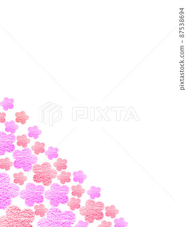 Frame material Flowers drawn with large and small peaches and red crayons that decorate the lower left Vertical background White Other colors available 87538694