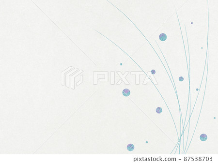 Japanese style background material water spray wave summer style [XL in A3 size-350dpi] 87538703