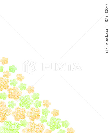 Frame material Flowers drawn with large and small yellow-green & pink crayon that colors the lower left Vertical background White Other colors available 87538880