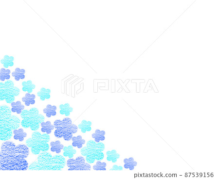 Frame material Flowers drawn with large and small blue & light blue crayons that color the lower left side Horizontal background White Other colors available Frame material Flowers drawn with large and small blue & light blue crayons that color the lower left side Horizontal background White Other colors available 87539156