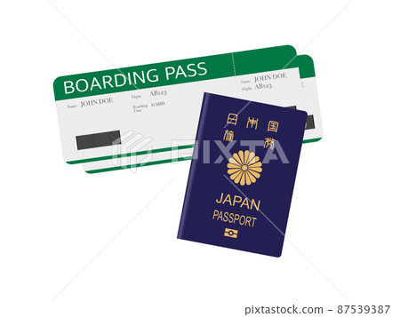 日本護照藍色登機牌 87539387