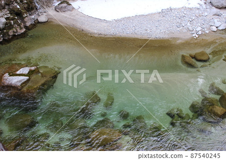 翠綠清澈的河水 翠綠清澈的河水 87540245