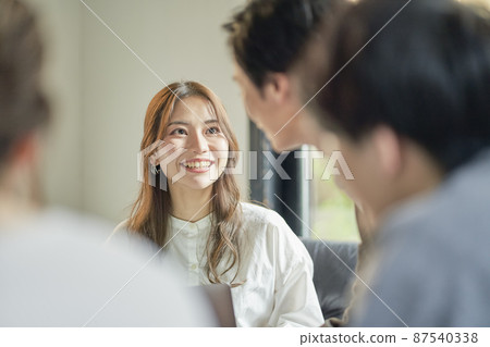 Business scene meeting group 87540338