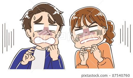 男女、情侶、情侶的面部表情 男女、情侶、情侶的面部表情 87540760