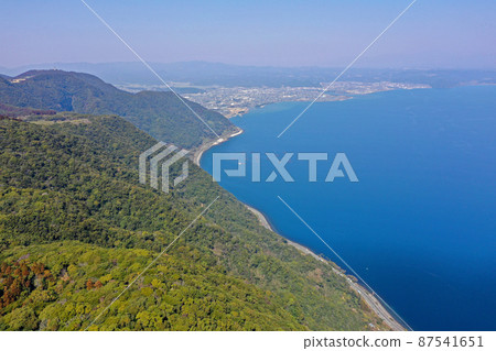 Aerial view from the sky above Terayama Park in Kagoshima City Aerial view from the sky above Terayama Park in Kagoshima City 87541651