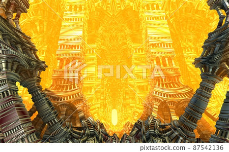 Abstract Computer generated Fractal design. 3D Illustration of a Beautiful infinite mathematical mandelbrot set fractal. Abstract Computer generated Fractal design. 3D Illustration of a Beautiful infinite mathematical mandelbrot set fractal. 87542136