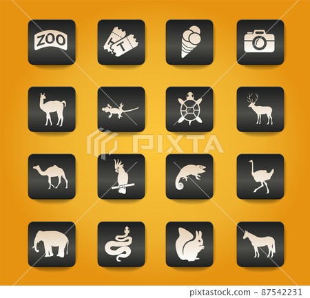 zoo icon set 87542231