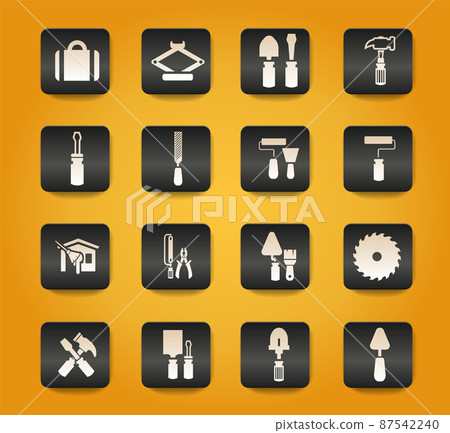 Work tools icons set Work tools icons set 87542240