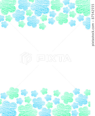 Frame material Flower field drawn with large and small blue-green & blue crayon that colors the top and bottom Vertical background White Other colors available Frame material Flower field drawn with large and small blue-green & blue crayon that colors the top and bottom Vertical background White Other colors available 87542555