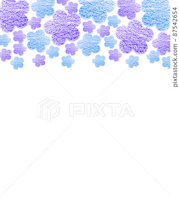Frame material Flowers drawn with large and small blue & bluish purple crayon that colors the sky Vertical background White Other colors available Frame material Flowers drawn with large and small blue & bluish purple crayon that colors the sky Vertical background White Other colors available 87542654