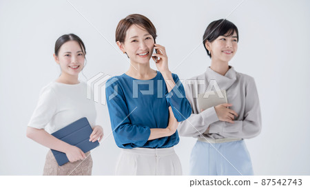 女商人肖像智能手機 女商人肖像智能手機 87542743