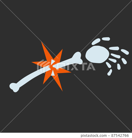 Sick hand. Broken bone. Trauma and medical care. Element of hospital 87542766