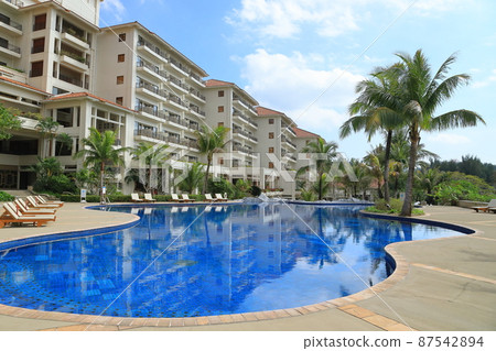 Summer at a resort hotel 87542894