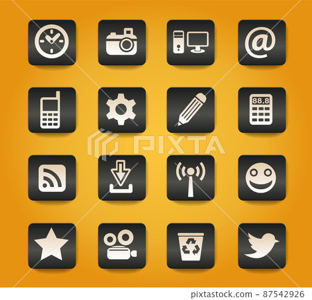 social media icon set social media icon set 87542926