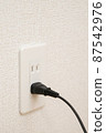 Outlet with a cord stuck in it 87542976