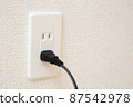 Outlet with a cord stuck in it 87542978