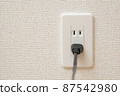 Outlet with a cord stuck in it 87542980