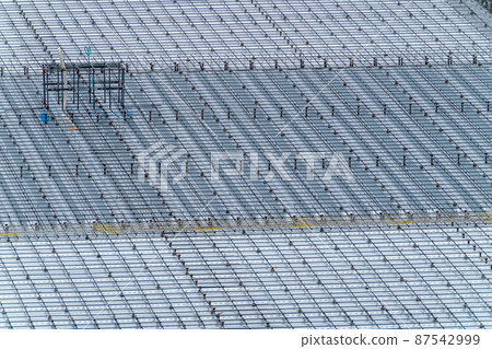 Construction site Construction site Deck plate construction Floor reinforcement work Slab reinforcement 87542999