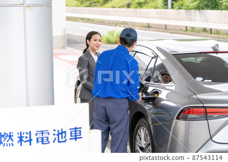 加氫站女商人充氫 87543114