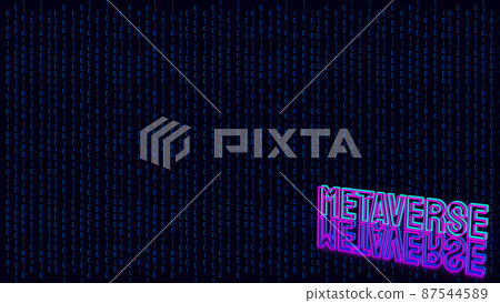 The metaverse light on digital background for technology concept 3d rendering 87544589