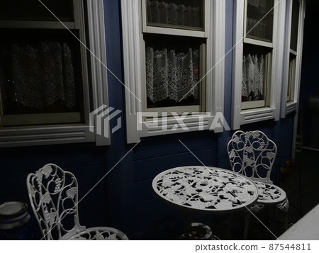 Fashionable cafe terrace seats Fashionable cafe terrace seats 87544811