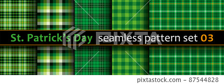 St. Patrick's Day seamless vector patterns set. St. Patrick's Day seamless vector patterns set. 87544828