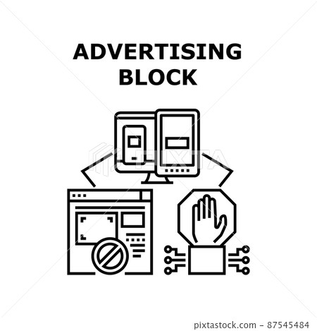 Advertising Block icon vector illustration 87545484