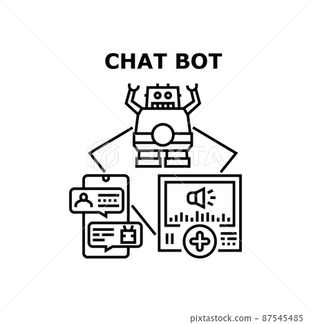 Chat bot icon vector illustration 87545485