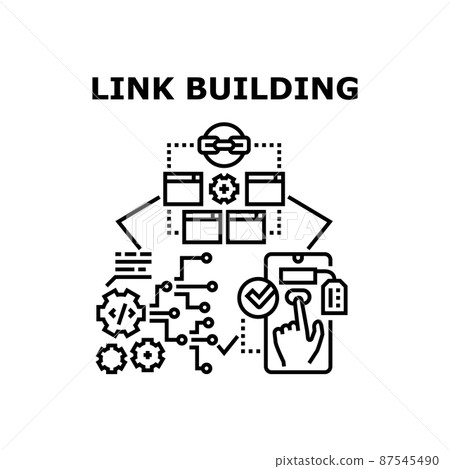 Link building icon vector illustration 87545490