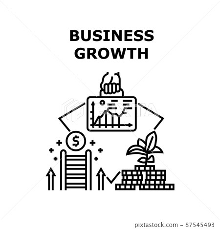 Business growth icon vector illustration 87545493