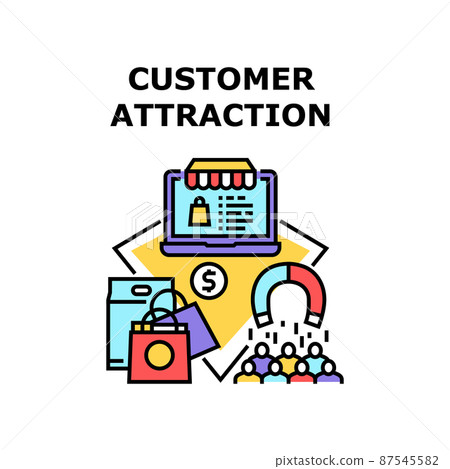 Customer Attraction Vector Concept Illustration 87545582
