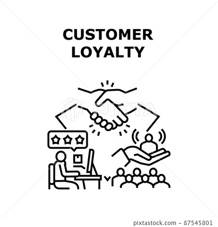 Customer Loyalty Vector Concept Black Illustration Customer Loyalty Vector Concept Black Illustration 87545801