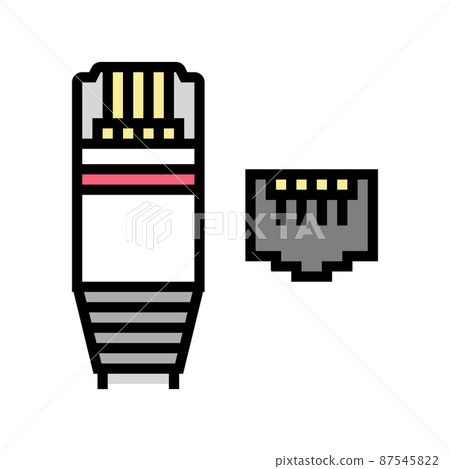 ethernet modem color icon vector illustration ethernet modem color icon vector illustration 87545822