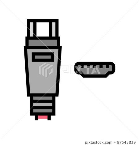 usb mini a color icon vector illustration 87545839