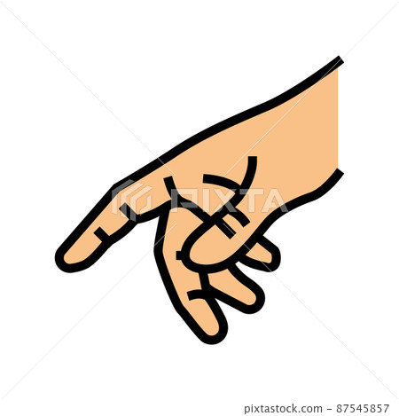 touch with finger color icon vector illustration 87545857