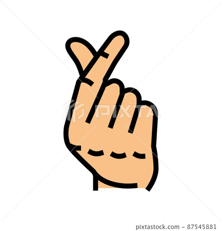 love hand gesture color icon vector illustration 87545881