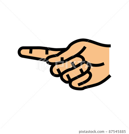pointer hand gesture color icon vector illustration 87545885