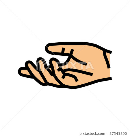 give hand color icon vector illustration 87545890