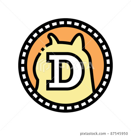 dogecoin cryptocurrency coin color icon vector illustration dogecoin cryptocurrency coin color icon vector illustration 87545950