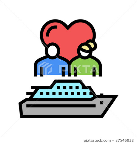 cruise for two color icon vector illustration cruise for two color icon vector illustration 87546038