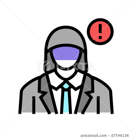 white-collar crime color icon vector illustration 87546136