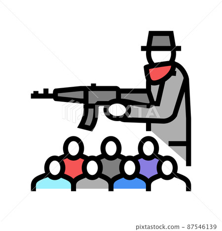 organized crime color icon vector illustration 87546139