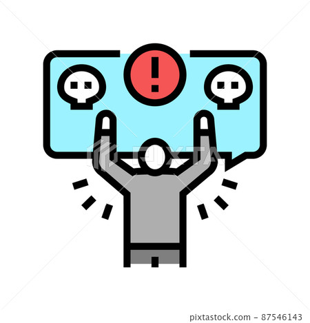 hate crimes color icon vector illustration 87546143