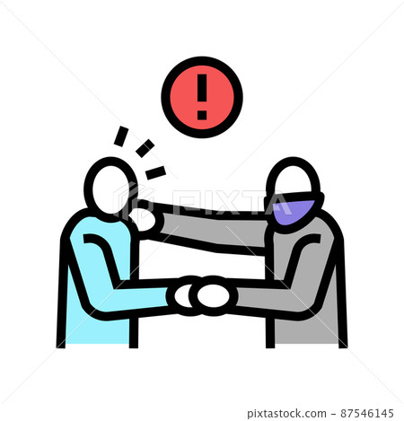 violent crime color icon vector illustration 87546145