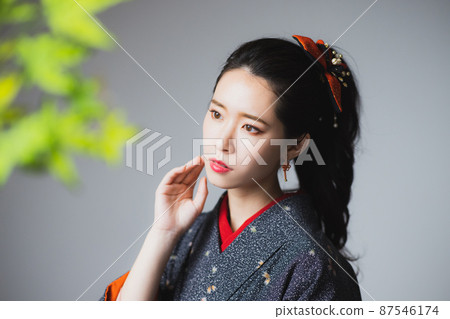 和服黑色小紋 和服黑色小紋 87546174