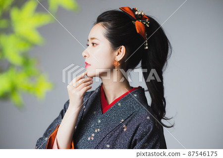 和服黑色小紋 和服黑色小紋 87546175