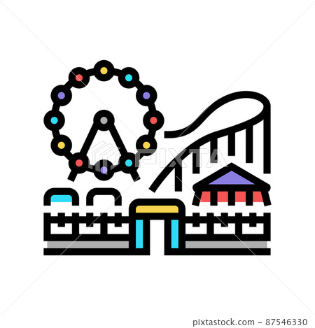 amusement park color icon vector illustration amusement park color icon vector illustration 87546330