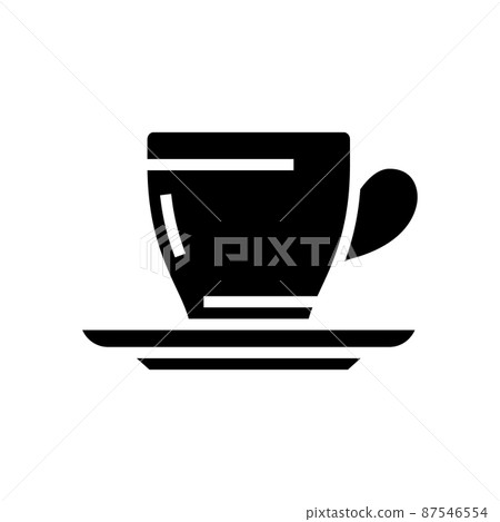 teacup with plate glyph icon vector illustration teacup with plate glyph icon vector illustration 87546554